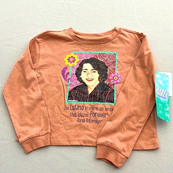 Celebrate your Latina pride! Long sleeve Sonia Sotomayor quote tee. Girls size 6 - Picture 1 of 1